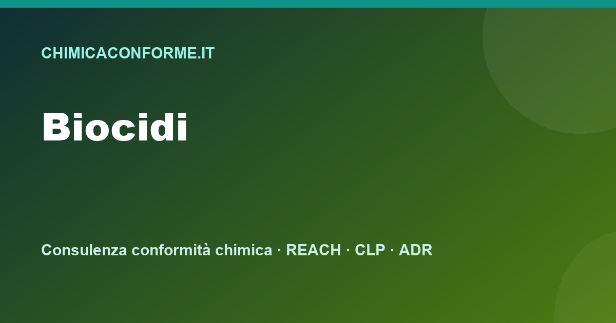 Autorizzazione nazionale di un biocida in Italia